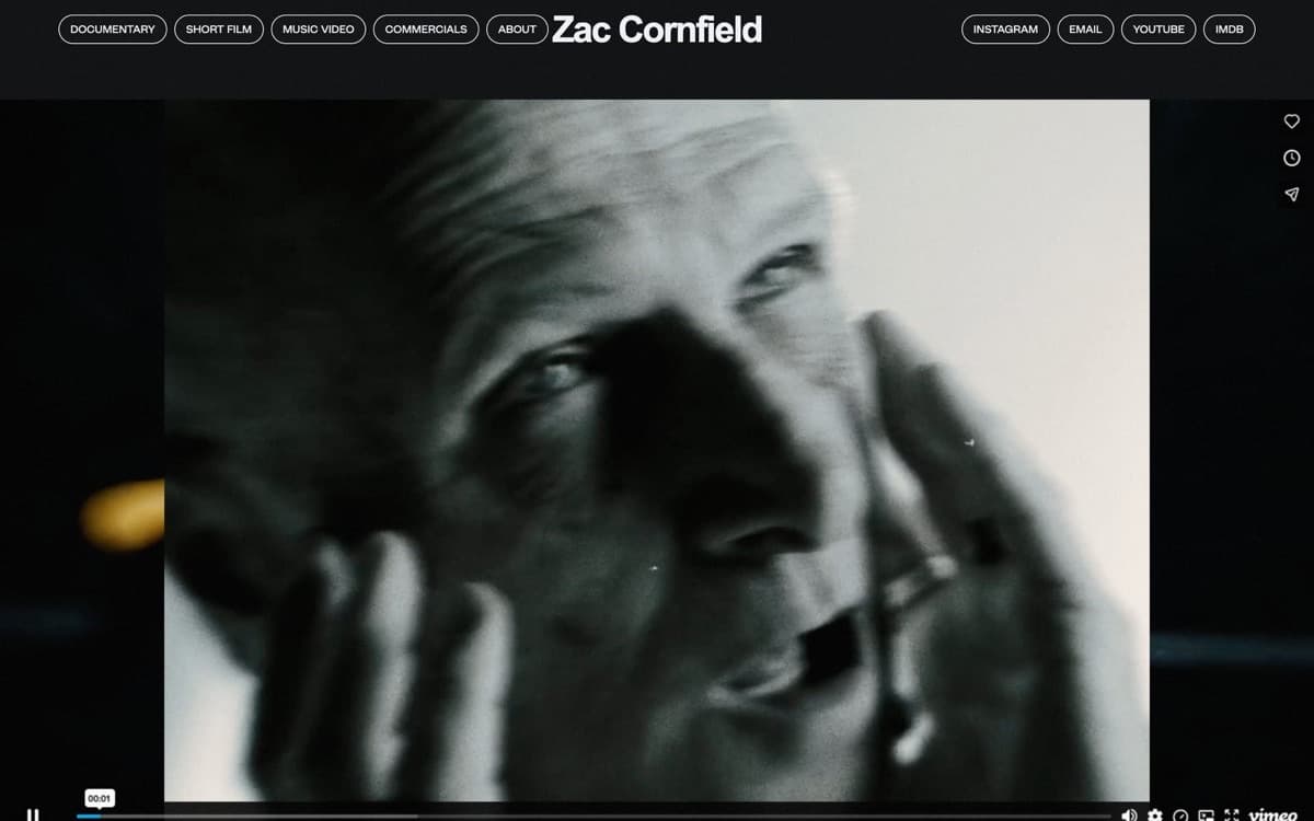 Zac Cornfield website preview